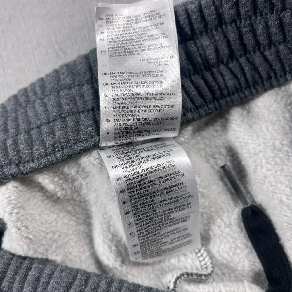 Adidas Sweatpants Men Small Gray Fleece Lined Straight Leg 3-Stripes Logo Athlet